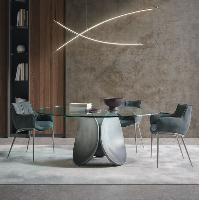 maxim glass round dining table | Cattelan Italia