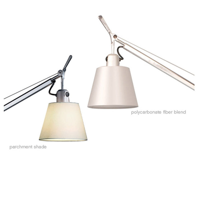 artemide tolomeo reading floor lamp with fiber shade