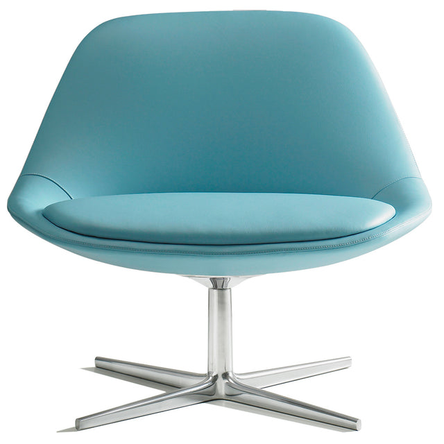 bernhardt design chiara lounge chair in blue