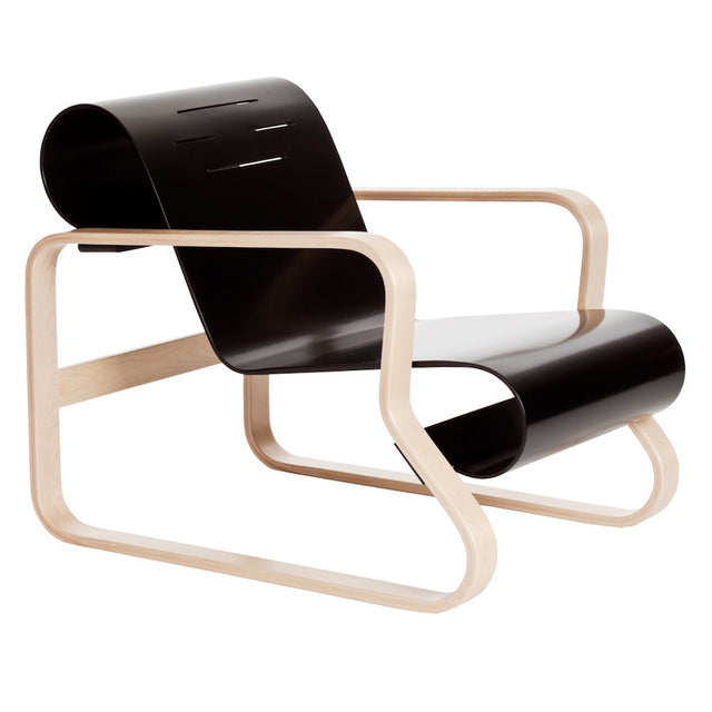 artek armchair 41 “paimio” in black lacquer