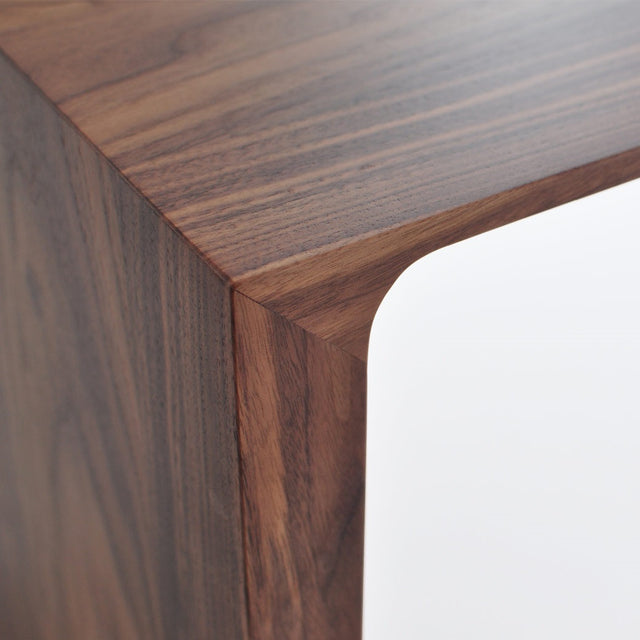 bensen radius bench in walnut