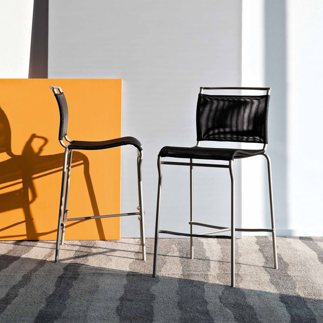 calligaris air counter stool in black