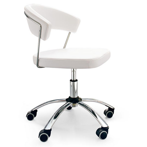 calligaris new york swivel office chair in white
