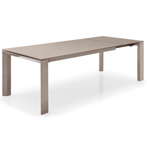 calligaris omnia 180 extendable glass dining table