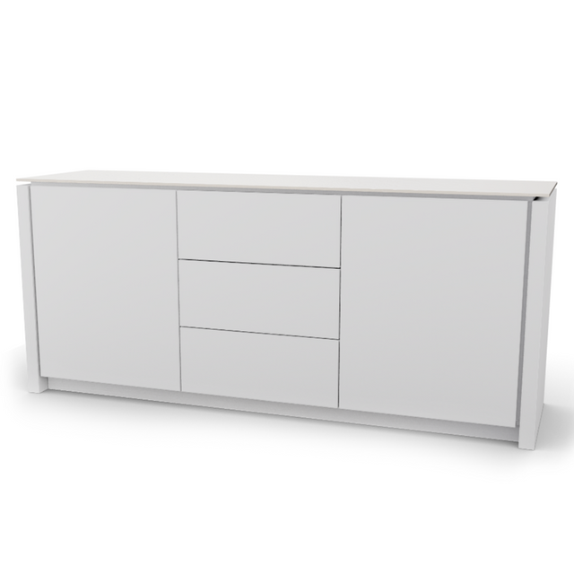 calligaris mag credenza in white