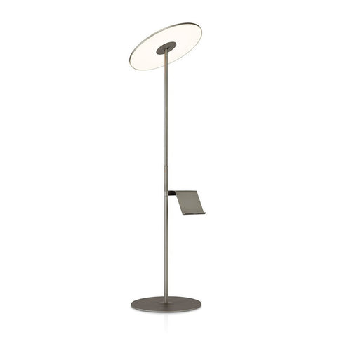 pablo circa floor lamp with steel pedestal