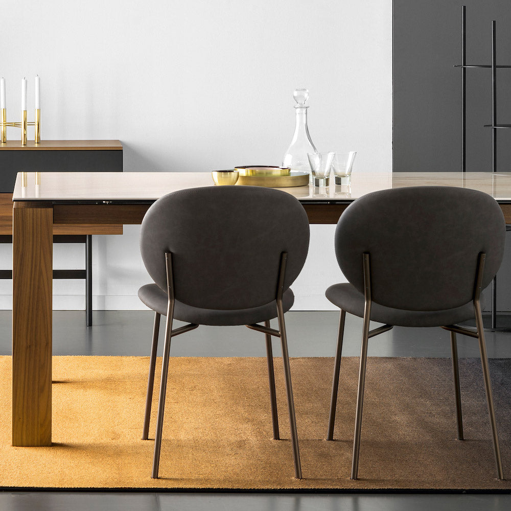 calligaris annie soft chair metal legs modern seating