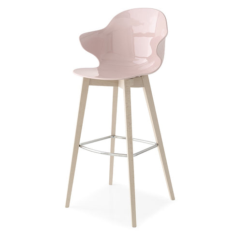 saint tropez barstool w/wooden frame  | Calligaris