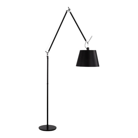 artemide all black tolomeo floor lamp with black shade