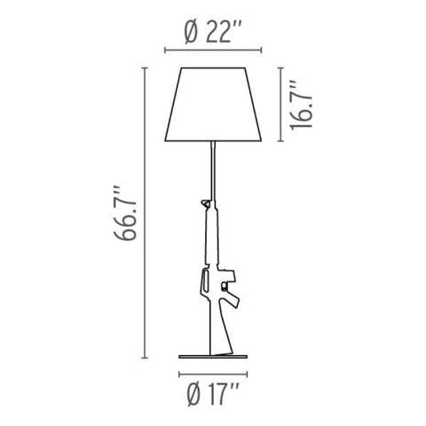 guns lounge floor lamp | flos