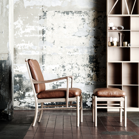 carl hansen ole wanscher 149 colonial chair with footrest