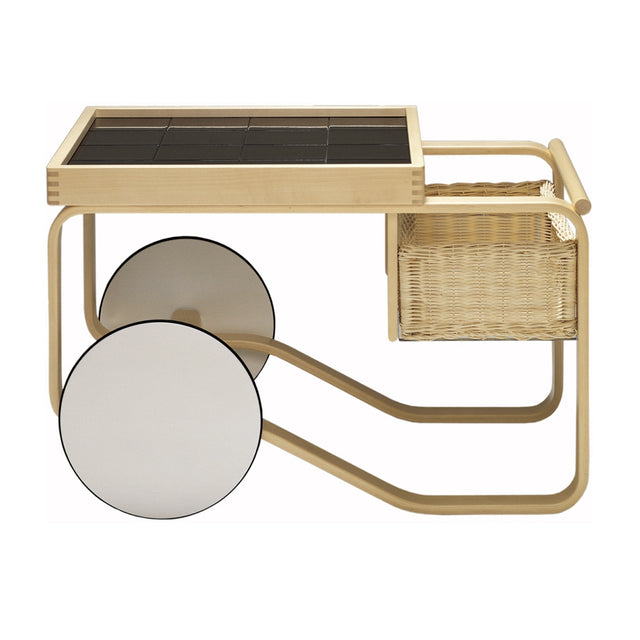 alvar aalto tea trolley 900 black ceramic tiles