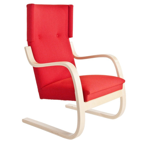 artek alvar aalto armchair 401 red fabric