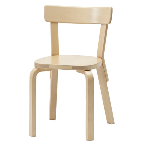 artek alvar aalto chair 69 in birch veneer seat