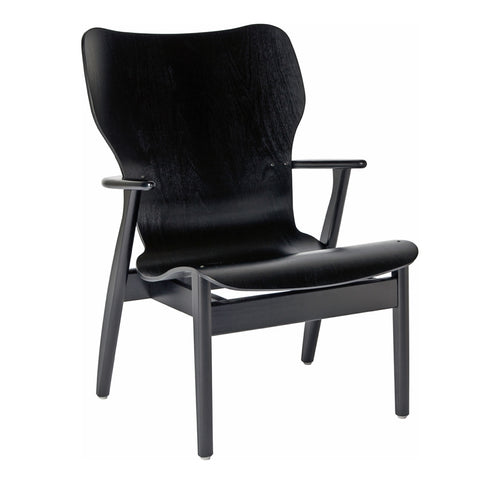 artek domus lounge chair in black stained birch