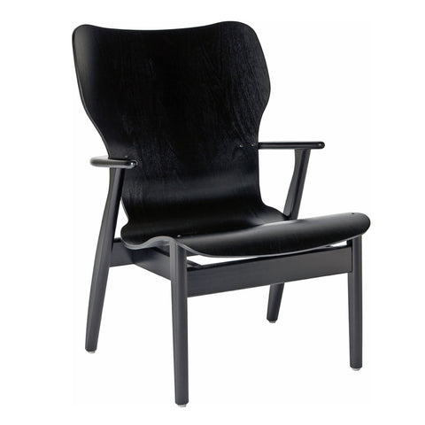 artek domus lounge chair in black stained birch
