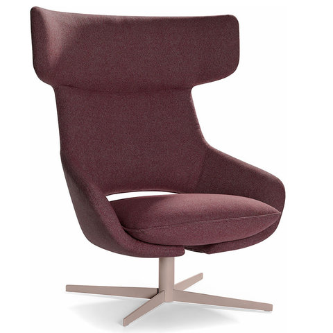 artifort kalm swivel metal base lounge chair
