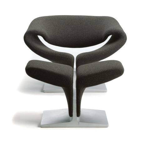artifort ribbon chair and ottoman in black 