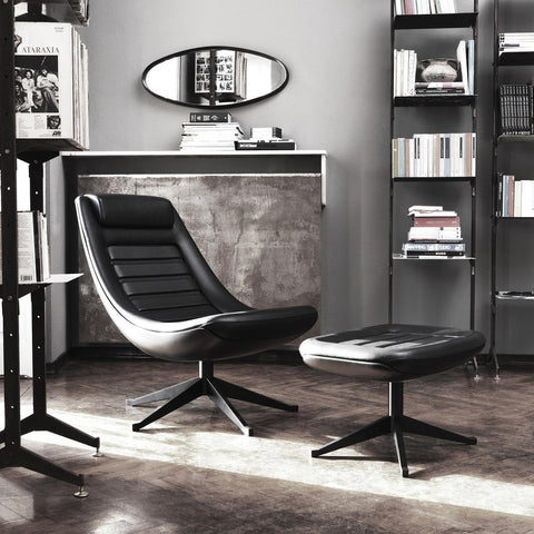 alias manzu lounge chair and ottoman 