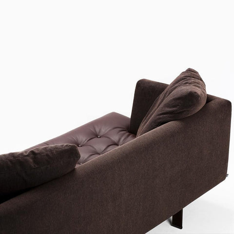bensen edward sectional with leather seat