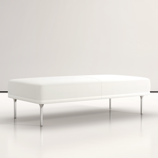 bernhardt design mirador bench in white