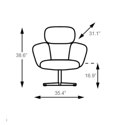 artifort bras highback swivel base lounge chair specs