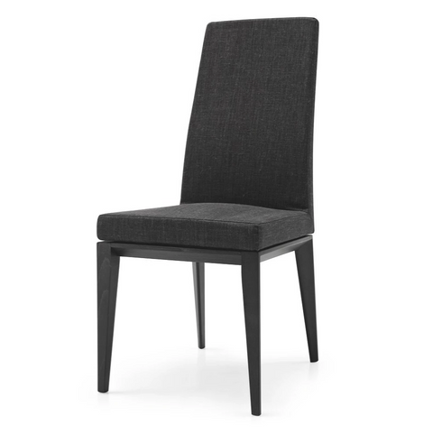 calligaris bess denver fabric chair in anthracite and graphite 