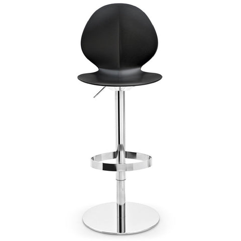 calligaris basil adjustable bar stool in black