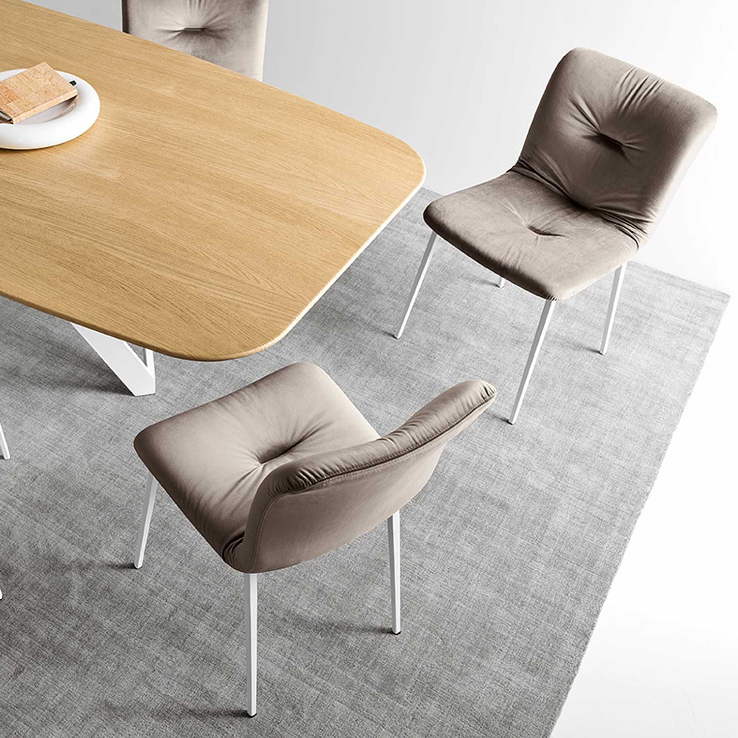 calligaris annie soft chair metal legs modern seating