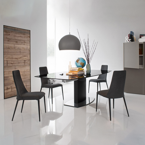 calligaris etoile dining chair metal frame staged