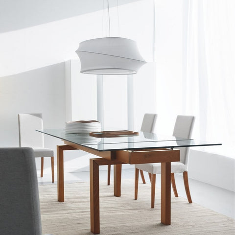 calligaris hyper extending dining table staged
