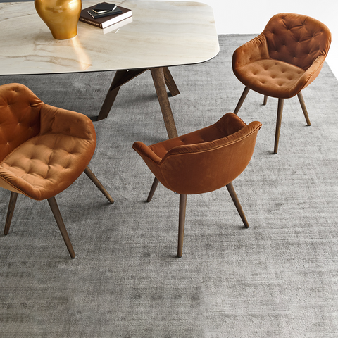calligaris igloo soft dining chairs staged