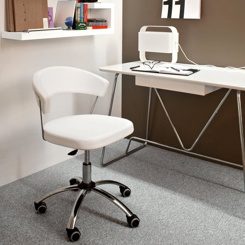 calligaris new york swivel office chair in white