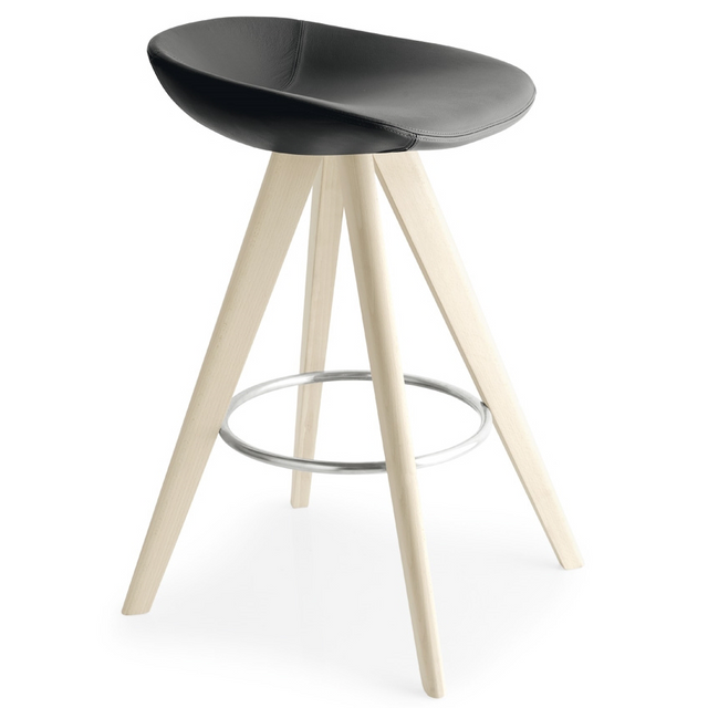 calligaris palm counter stool wood legs