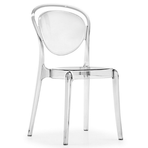 calligaris parisienne chair in transparent