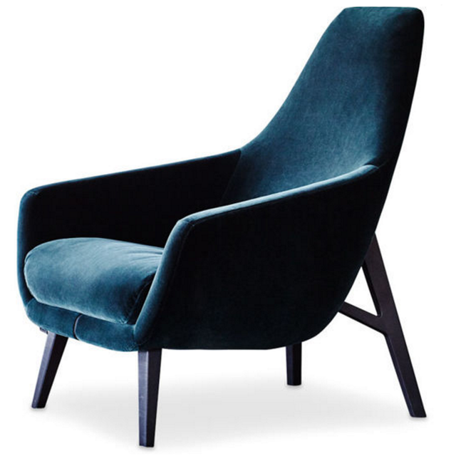 montis enzo lounge chair with wood base