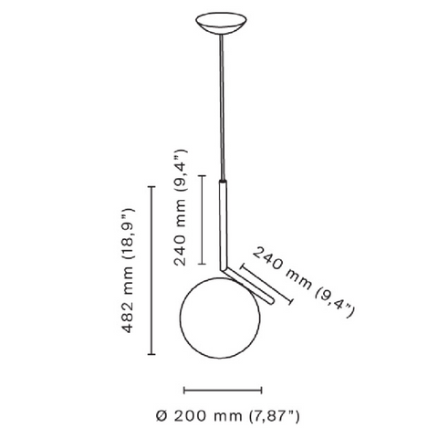 flos ic suspension lamp specs