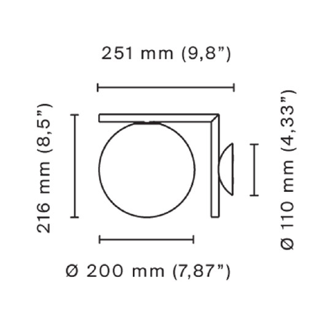 flos ic ceiling & wall lamp