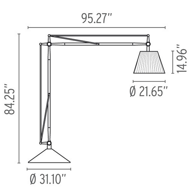 flos superarchimoon floor lamp specs
