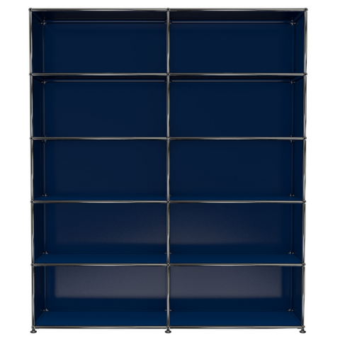 usm haller shelving h2 in steel blue