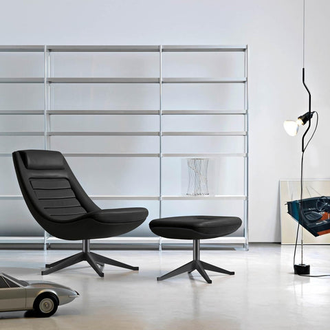 alias manzu lounge chair and ottoman 
