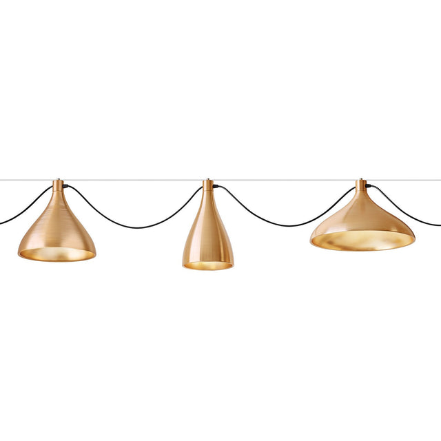 pablo swell 3 string suspension lamp in brass horizontal 