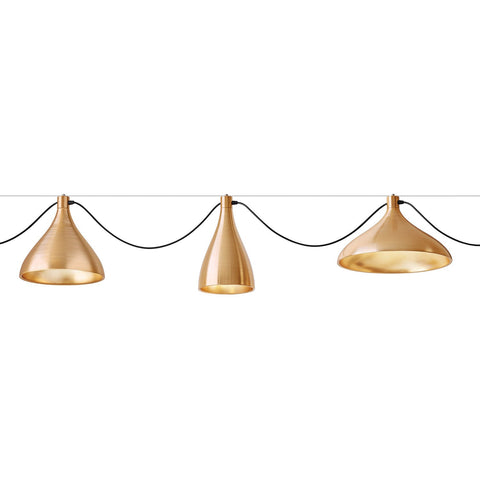 pablo swell 3 string suspension lamp in brass horizontal 