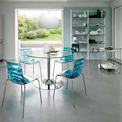 calligaris planet large glass dining table