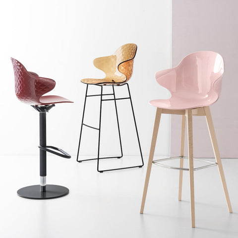 saint tropez barstool w/wooden frame  | Calligaris