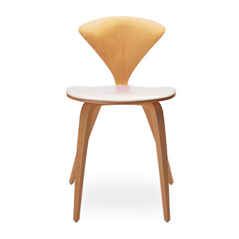 cherner side chair with upholstered seat