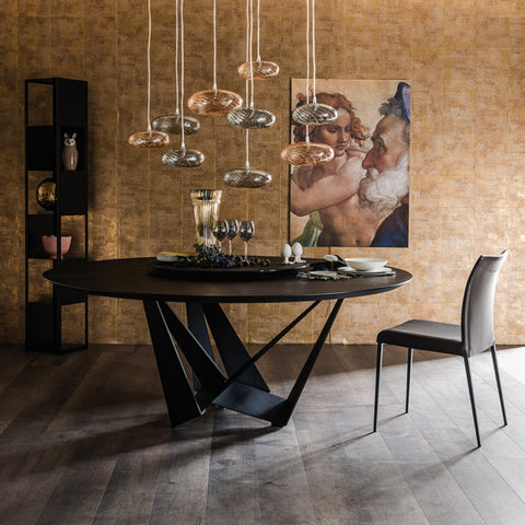 cattelan skorpio round wood dining table