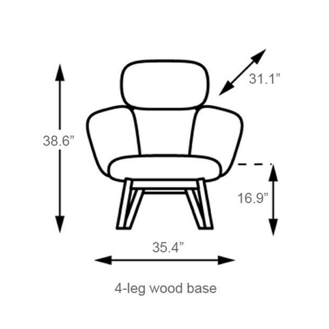artifort bras highback wood base lounge chair specs