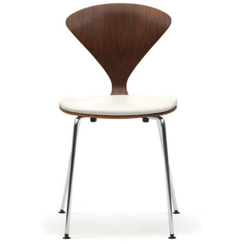 cherner stacking chair with upholstered seat